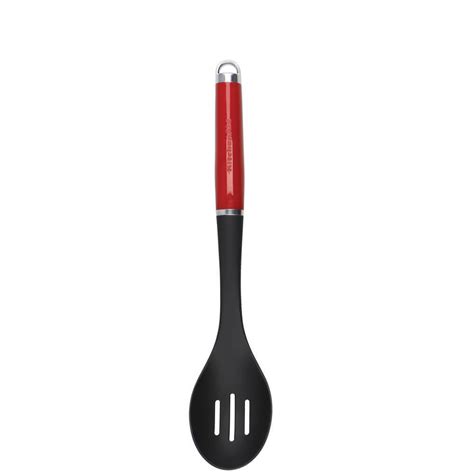 nylon red slotted spoon